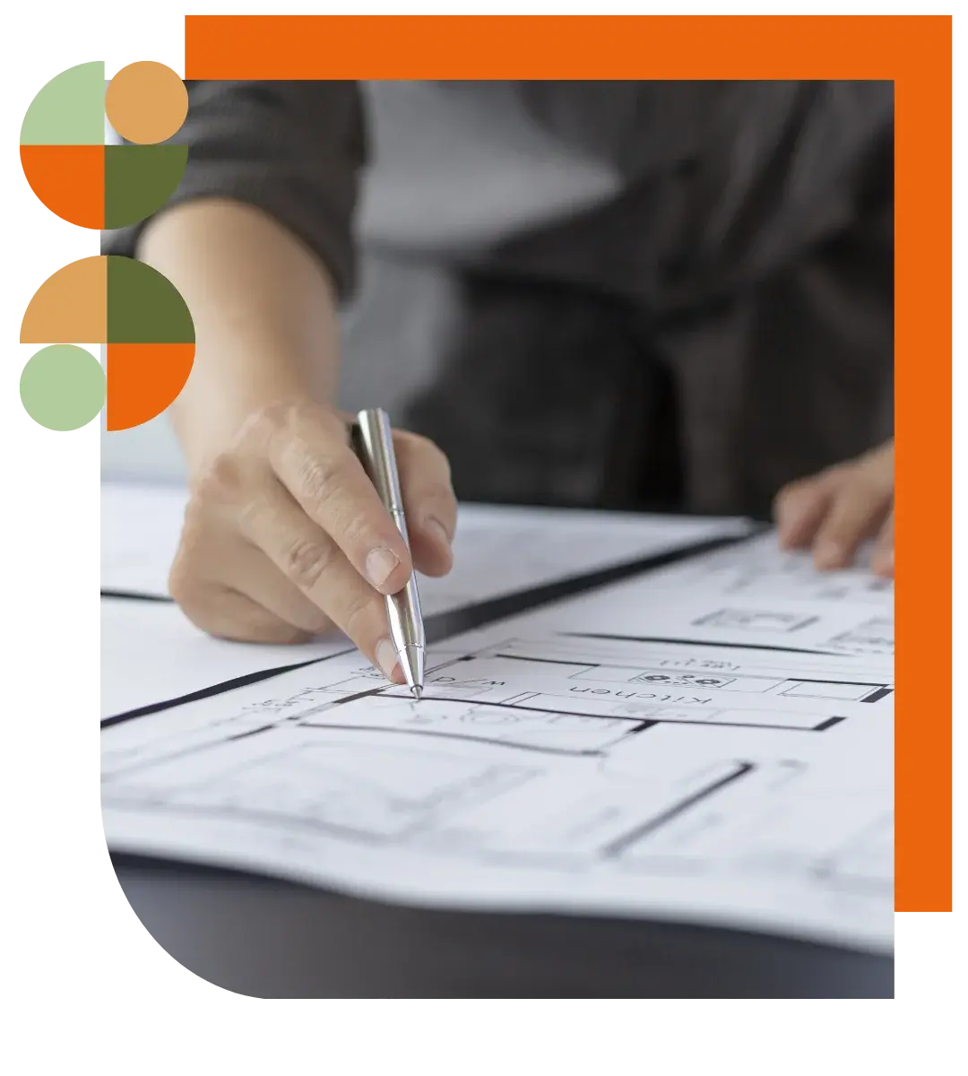 Infographic of Air Theory’s 6-Stage HVAC Design & Delivery Process — Connect, Concept, Consult, Contract, Commission, and Completion — showcasing a streamlined approach to mechanical services for Passive House, high-performance, and compliant builds across all project stages.